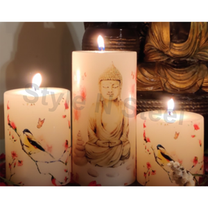 BUDDHA <b>CANDLES</b> designs decor option Home Decoration Weddings Christmas Easter Birthday & Valentine's Day - Product Image 1