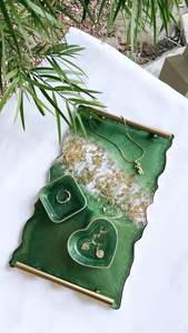 BANDEJA DE SERVICIO DE EPOXI DE RESINA PERSONALIZABLE SIN ESTILO Diseño rectangular para el hogar Restaurante Hotel Bandeja de resina - Product Image 4