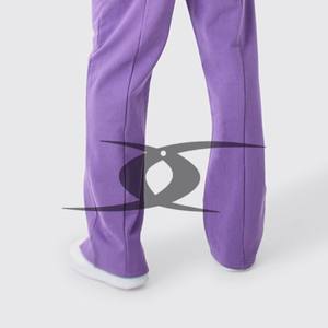 High Quality Custom Logo <b>Men's</b> Long Sleeve Plain <b>Hoodie</b> and Flare Pant Tracksuit Streetwear for Winter Custom Size - Product Image 4