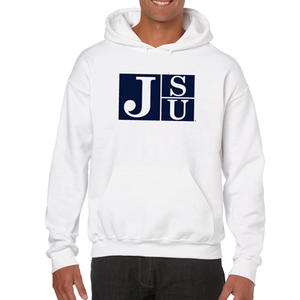 Sweat à capuche en polaire premium personnalisé avec logo imprimé sur le devant, service OEM, blanc - Product Image 2