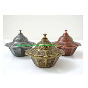 ชามช็อคโกแลตโลหะหรูหราพร้อมโดมของตกแต่งบ้านฟรี - Product Image 3