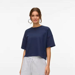 Meilleure vente Style ample O cou femmes t-shirts Outwear mode vêtements d'été femmes t-shirts - Product Image 1