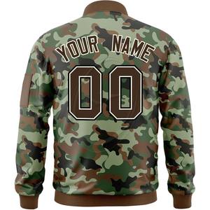 Veste universitaire personnalisée pour hommes, support de manteau de baseball coupe-vent à fermeture éclair complète, style letterman cousu personnalisé, conception de bombardier décontracté - Product Image 3