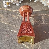 Brûleur d'encens en bois de santal éco-responsable Loban Daan, artisanat religieux par un artisan indien primé, pour la décoration intérieure