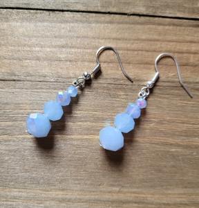 Pendientes de cuentas bohemias con flecos en cascada Andy de diseño turquesa, regalo de joyería único - Product Image 5