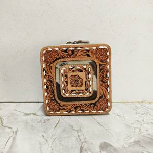 Popular Western Hair On 100% Material de cuero genuino Estuche de joyería Ocultar joyería Bolsa de cosméticos Organizador de fácil almacenamiento Estuche de moda - Product Image 3