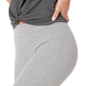 Legging de yoga doux 100% coton avec poche latérale OEM Leggings athlétiques amincissants de gymnastique pour femmes - Product Image 4