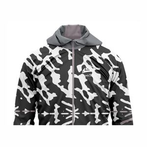 La mejor chaqueta cortavientos de material de lona impermeable con estampado de animales a cuadros de camuflaje para senderismo OEM ODM servicios cierre de cremallera - Product Image 4