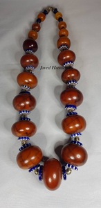 Collar de cuentas de resina de lujo último desain mejor calidad collar de resina de alta pulido hermosa moda cuentas de resina NEC para mujeres - Product Image 4