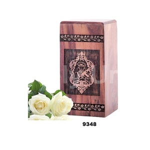 โกศไม้สำหรับงานศพของทหารสำหรับเถ้ากระดูกมนุษย์สำหรับคู่รักโกศไม้งานศพพร้อมถุงฟรี - Product Image 1