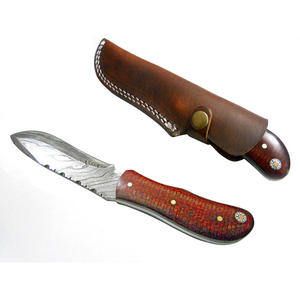 Cuchillo de caza de acero de Damasco personalizable Calidad Premium con mango de madera MOQ bajo y soporte OEM - Product Image 5