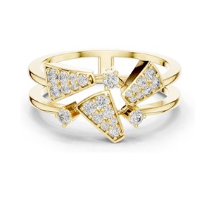 Elegante Anillo de Compromiso con Diamante Cultivado en Laboratorio, 0.28 CT Total, Claridad VVS-VS EF, Oro de 18KT/14KT/10KT y Plata de Ley 925 con Engaste Pavé - Product Image 2