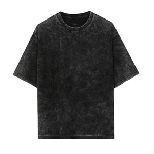 Custom Wholesale Men T Shirts Acid Wash Regular Fit Long 100% Cotton Tee Vintage Drop Shoulder Hip Hop Streetwear 2026 - Product Image 4