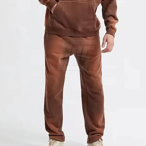 Ensemble de survêtement pour homme en denim délavé, coupe ample, style streetwear, pour un usage quotidien et une mode confortable - Product Image 5