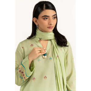 Traje Casual de 3 Piezas para Mujer, Color Verde Claro, Tejido Jacquard Teñido, para Verano - Product Image 5