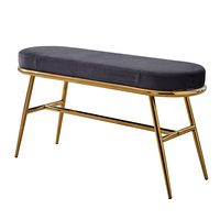 Chaises de salle à manger modernes de luxe pour la maison, meubles en acier avec revêtement en velours, chaises de bureau, banc avec revêtement en velours rose