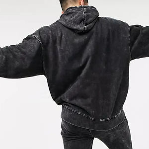 Sudadera con Capucha de Manga Larga para Hombre, Diseño Nuevo, Logotipo Personalizado, Lavado Ácido, Superventas - Product Image 3