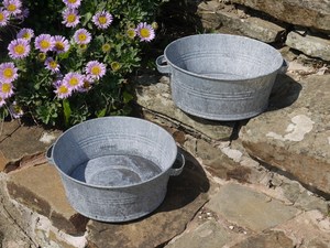 Jardinera galvanizada de metal de diseño lassic para interiores y exteriores, jardinería, sala de estar, hotel, restaurante, balcón, centro comercial y oficina - Product Image 4