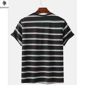 Vente en gros 100% coton T-Shirt pour homme respirant col rond style Hip Hop haute qualité teint en couleur unie 200 grammes Service OEM personnalisable - Product Image 2