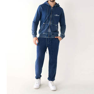 Servicio OEM, MOQ Bajo, Diseño de Logotipo Personalizado, Chándales Casuales con Capucha, Lavado Ácido, 100% Algodón, Ligeros, Duraderos y Transpirables para Hombre - Product Image 1