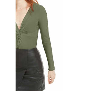 Body attillato da donna Bar III verde con dettagli intrecciati, taglia Small - Product Image 3