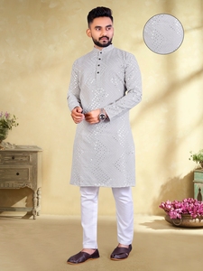 Pyjama Kurta en tissu de coton doux à manches longues pour hommes, à la demande, pour les fêtes décontractées, de fournisseur indien, à prix de gros - Product Image 6