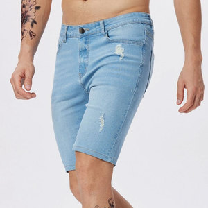 2025 hommes été Shorts déchiré jean taille haute régulier Denim Shorts - Product Image 3