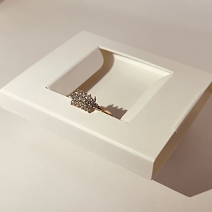 HLR00344 Ajuste de anillo de compromiso de montaje semi de diamante natural de oro rosa de 18 quilates con acentos brillantes redondos Anillo de oro de rosas finas - Product Image 4