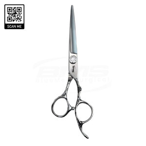 Ensemble de ciseaux de barbier ergonomiques en acier inoxydable de qualité supérieure, tension réglable, légers, à bord tranchant, pour la coiffure et la coupe de cheveux - Product Image 5