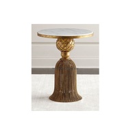 Papillon Concevant Aluminium Verre Top Grande Taille Café Table D'appoint Meilleure Vente Salon Table D'appoint Pour La Maison et Hôtel Décor