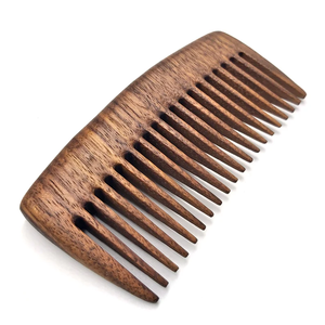 PEINE DE MADERA DE NEEM NATURAL DE LUJO HECHO A MANO CON ACABADO DE DOS TONOS, ESTILO MODERNO, ECOLÓGICO, ARTESANÍA SANIYA PARA USO EN SALÓN, PERSONALIZABLE - Product Image 4