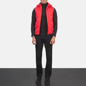 Veste matelassée réversible décontractée pour hommes grande taille sans manches gilet d'hiver vêtements d'extérieur capuche bulle compressible caractéristique nouveau service OEM - Product Image 5