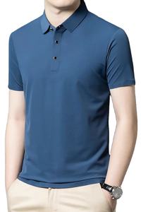 Logotipo bordado personalizado de alta calidad para hombres, para Polos, ropa deportiva informal de algodón 100%, polos sólidos de moda callejera - Product Image 2