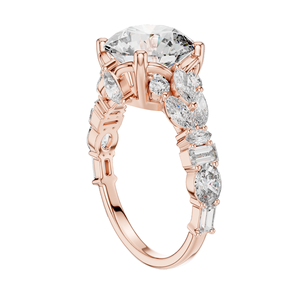 Bague solitaire en diamant de laboratoire 4,044 CT pour femmes, clarté VVS-VS EF, or 18 carats, 14 carats, 10 carats et argent 925, rose, jaune, blanc - Product Image 5