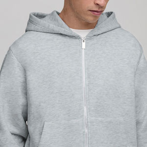 เสื้อฮู้ดผู้ชายผ้าฟลีซสีพื้น นุ่ม อุ่น สำหรับฤดูหนาว แบบซิป ราคาขายส่ง ผ้าฟลีซนุ่ม สบาย ใส่สบาย รับสั่งทำสี/โลโก้ เสื้อฮู้ด 2026 - Product Image 2