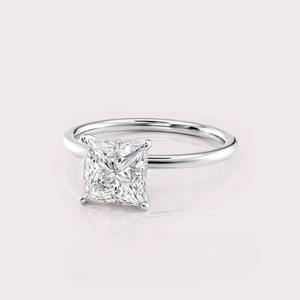 Bague de fiançailles classique solitaire en or jaune/blanc/rose 18 carats avec diamant de laboratoire de 1,5 carat, bijoux fins de luxe - Product Image 5