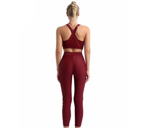 Best Selling Women's <b>Plus</b> <b>Size</b> Yoga Set Drawstring Front Solid Pattern Seamless Breathable Spandex/Polyester Quick Dry Set - Product Image 3