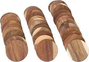 Posavasos de nogal Tabletop Deluxe Posavasos de madera de acacia a granel para casas de estilo de granja por HF CRAFTS al precio más barato - Product Image 6