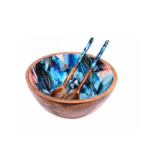 Ensaladera de frutas moderna, vajilla con acabado llamativo, propósito de regalo, cuencos de mesa con acabado esmaltado para servir comida Premium - Product Image 4