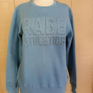 Jersey de cuello redondo con logotipo en relieve personalizado fabricado por expertos, sudadera de lana, sudaderas sólidas de algodón de calidad para mujer - Product Image 1