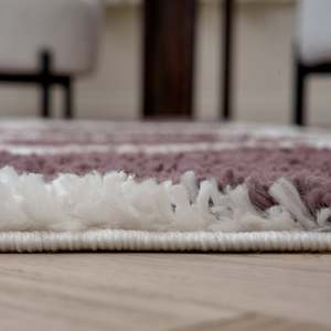 Netline Home Moodi Shaggy <b>Purple</b> Nimbus <b>Rug</b>-Classic Handmade Polyester Hallway Runner 4m Wide Teen-Friendly Design - Product Image 5