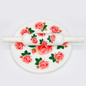 Rouleau à pâtisserie Chakla Belan - Marbre/Bois/Métal - Outil de cuisson écologique pour usage domestique et commercial - Product Image 4