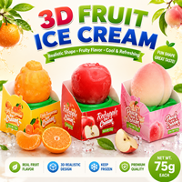 Nouvelle conception saveur raisin, vente en gros, mélange de fruits 4D, crème glacée virale, plusieurs saveurs, mangue, pêche, chocolat, boîte croustillante