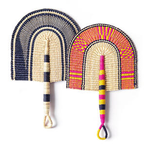 Abanico de mano artesanal de pasto marino con logotipo de marca, abanicos de mano de pasto marino, suministro al por mayor - Product Image 2