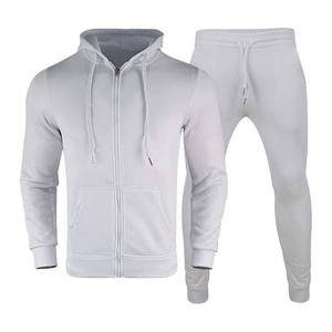 Venta al por mayor logotipo personalizado impreso invierno hombres chándales lisos cordón con capucha 2 piezas Jogger pantalones conjunto ropa deportiva - Product Image 1