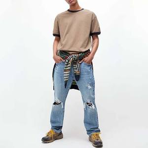 เสื้อยืดคอกลมแบบสปอร์ต ปักโลโก้ได้ตามต้องการ เสื้อยืดเรนเจอร์ แขนสั้น ผ้าคอตตอนกำมะหยี่ถัก เสื้อยืดคอกลมผู้ชาย - Product Image 4