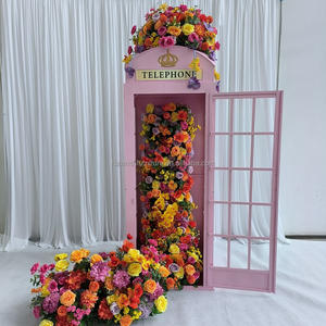 Décoration extérieure cabine téléphonique rose cabine téléphonique de mariage londres rouge - Product Image 3