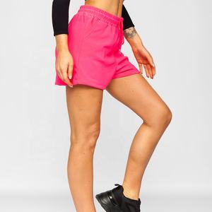 Short de survêtement décontracté respirant d'été pour femmes en polyester solide avec cordon de serrage personnalisable et deux poches latérales-Vente en gros - Product Image 4