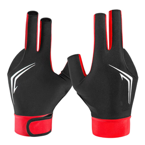 Guantes de billar de 2 dedos transpirables duraderos OEM Guantes de billar de mano izquierda o derecha Malla Fab - Product Image 2
