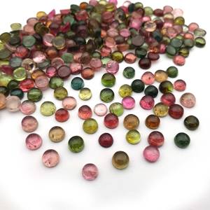 Cabujón de turmalina Natural de varios tamaños suelto de alta calidad 3-10mm negro Rosa verde para fabricación de joyas tratado térmicamente certificado IGI - Product Image 2